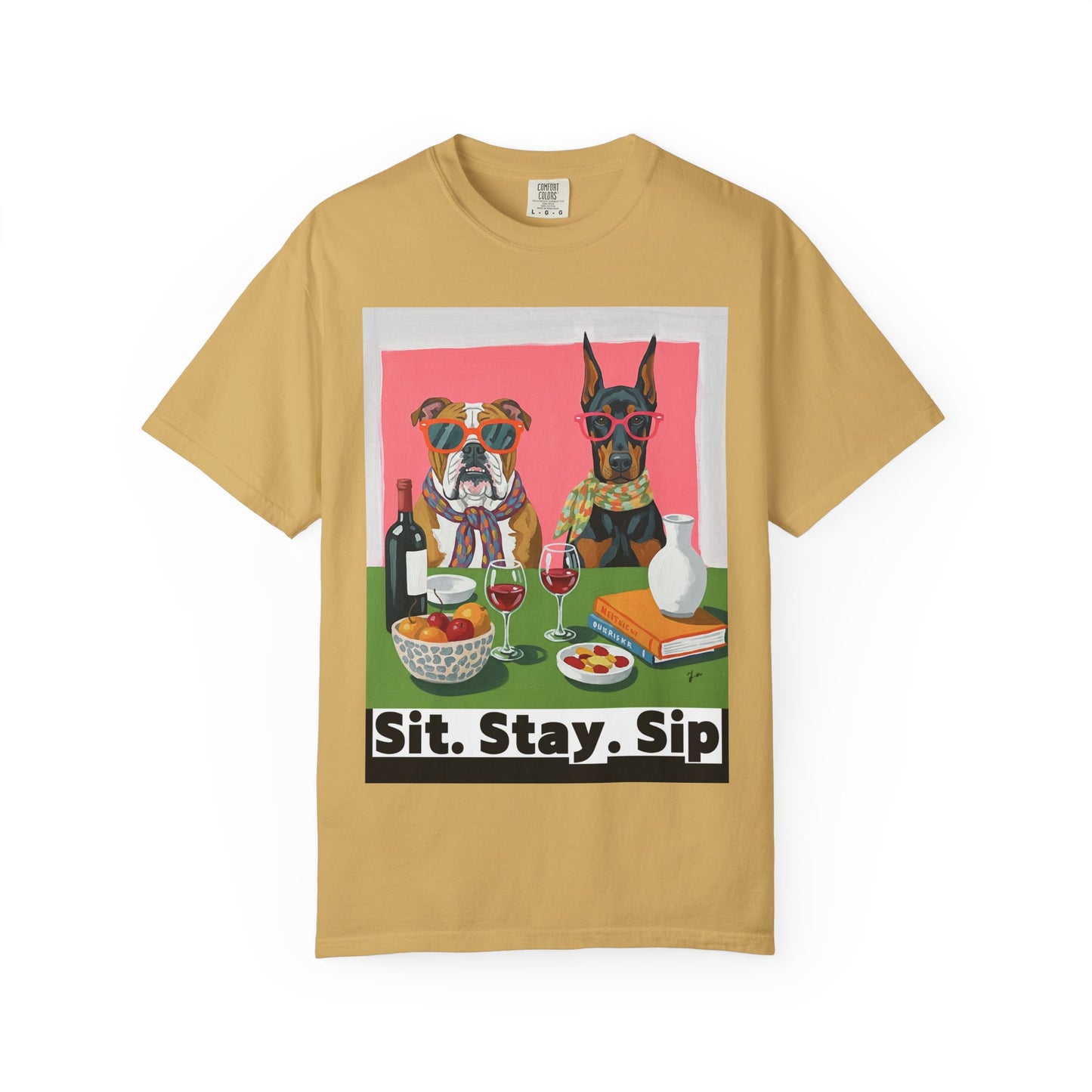 Dog Lovers' Sit Stay Sip T-Shirt Sit Stay Sip Dog lover Wine T Shirt Funny Pet Owner Gift Drinking Shirt for Women Men Cute Dog and Wine Tee Casual Unisex Graphic Top Casual Tee Gift for Pet Owners Dog Themed Apparel Funny Dog Shirt Summer Fashion