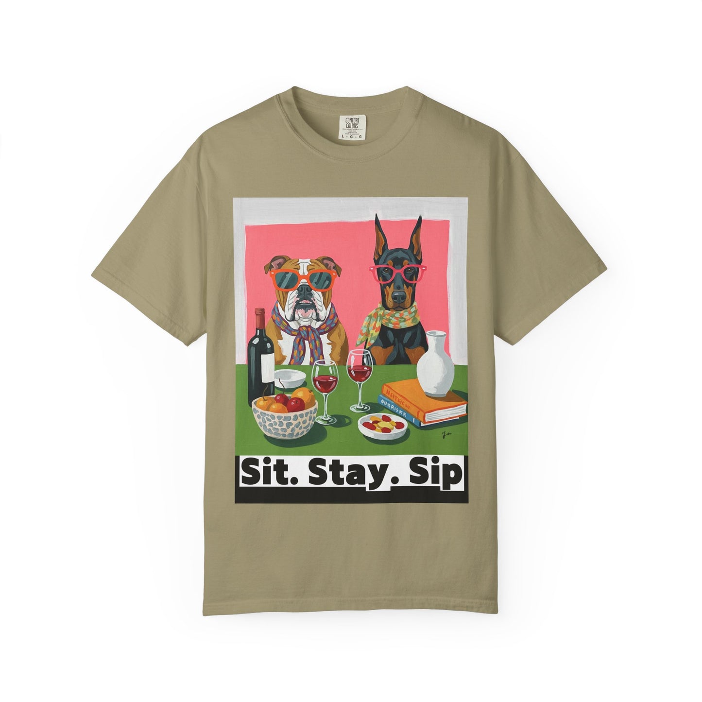 Dog Lovers' Sit Stay Sip T-Shirt Sit Stay Sip Dog lover Wine T Shirt Funny Pet Owner Gift Drinking Shirt for Women Men Cute Dog and Wine Tee Casual Unisex Graphic Top Casual Tee Gift for Pet Owners Dog Themed Apparel Funny Dog Shirt Summer Fashion