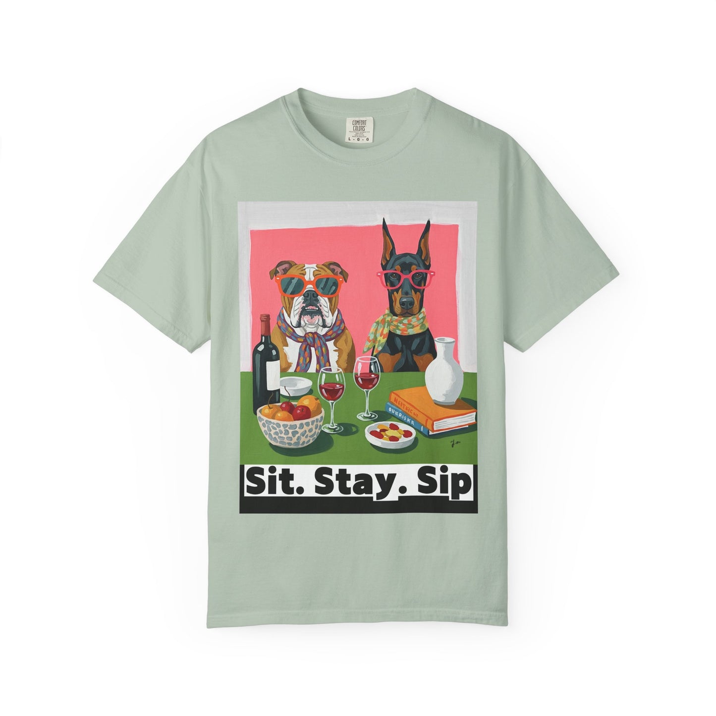 Dog Lovers' Sit Stay Sip T-Shirt Sit Stay Sip Dog lover Wine T Shirt Funny Pet Owner Gift Drinking Shirt for Women Men Cute Dog and Wine Tee Casual Unisex Graphic Top Casual Tee Gift for Pet Owners Dog Themed Apparel Funny Dog Shirt Summer Fashion