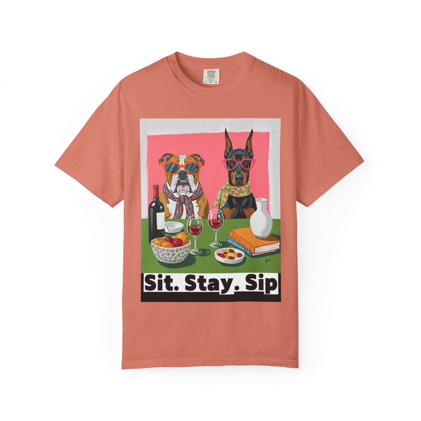 Dog Lovers' Sit Stay Sip T-Shirt Sit Stay Sip Dog lover Wine T Shirt Funny Pet Owner Gift Drinking Shirt for Women Men Cute Dog and Wine Tee Casual Unisex Graphic Top Casual Tee Gift for Pet Owners Dog Themed Apparel Funny Dog Shirt Summer Fashion