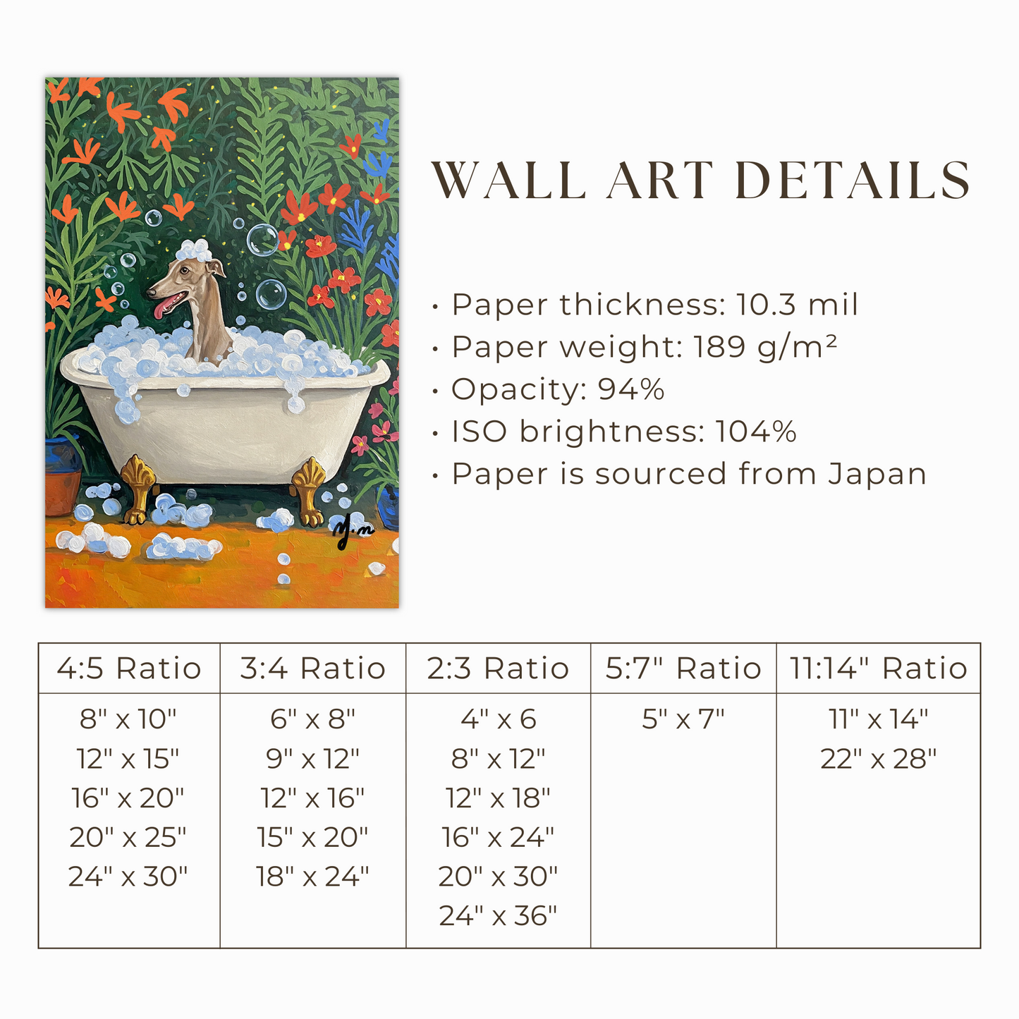 Hound Dog Bubble Bath in the Jungle – Whimsical Dog Spa Art, Funny Nature Bath Poster
