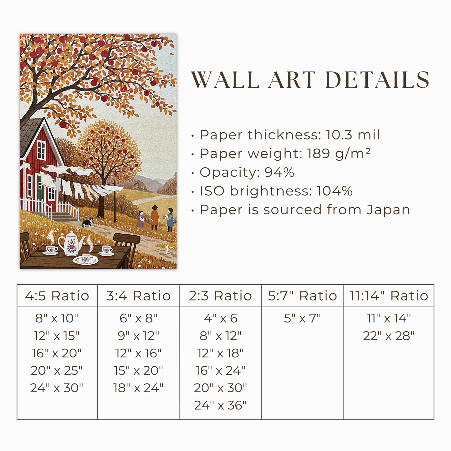 Autumn Countryside Stroll Tuxedo Cat Art Print – Cozy Fall Village Scene with Walking Cat – Rustic Landscape Decor for Cat Lovers