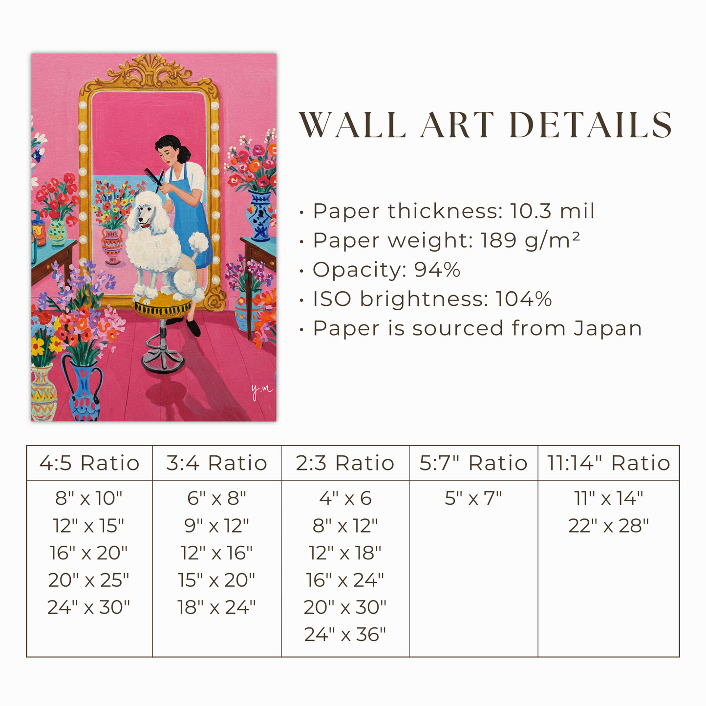 Glamorous Poodle at a Salon Print Dog in Hair Shop Art Maximalist Bathroom Decor Wall Art Girly Teen Girl Bathroom Unique Housewife Gift Art